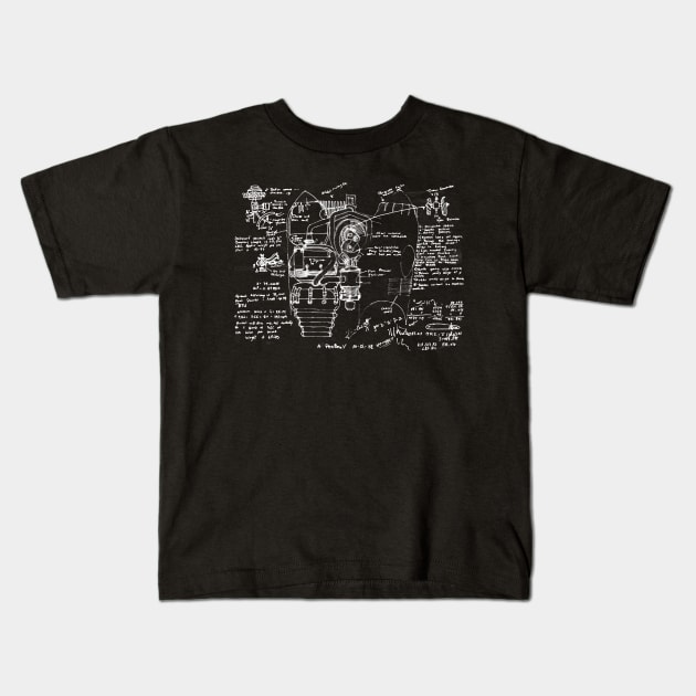 Rocketeer Blueprint Kids T-Shirt by TheUnseenPeril